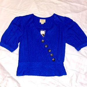 Royal Blue buttoned blouse